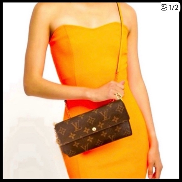 Louis Vuitton vintage monogram international long wallet converted Crossbody - Picture 4 of 16